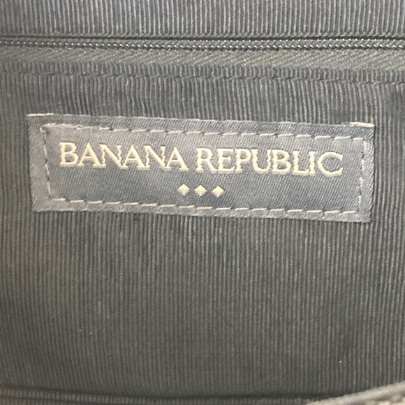 Banana Republic jute with patent leather trim, detachable strap, like new EUC - Picture 9 of 11